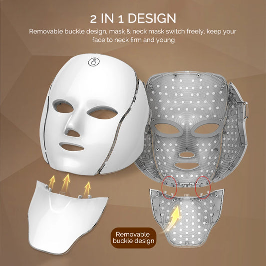 LED Facial & Neck Light Therapy Mask
