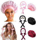 Heatless Satin Curling Rod Headband & Bonnet Set
