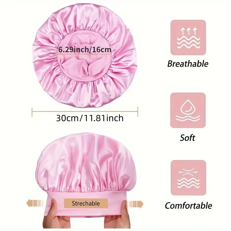 Heatless Satin Curling Rod Headband & Bonnet Set