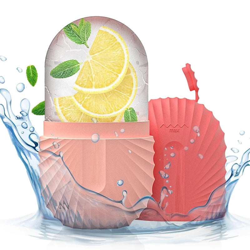 Ice Face Roller & Silicone Ice Cube Beauty Mold