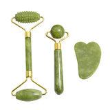 Natural Jade Roller & Gua Sha Massage Set