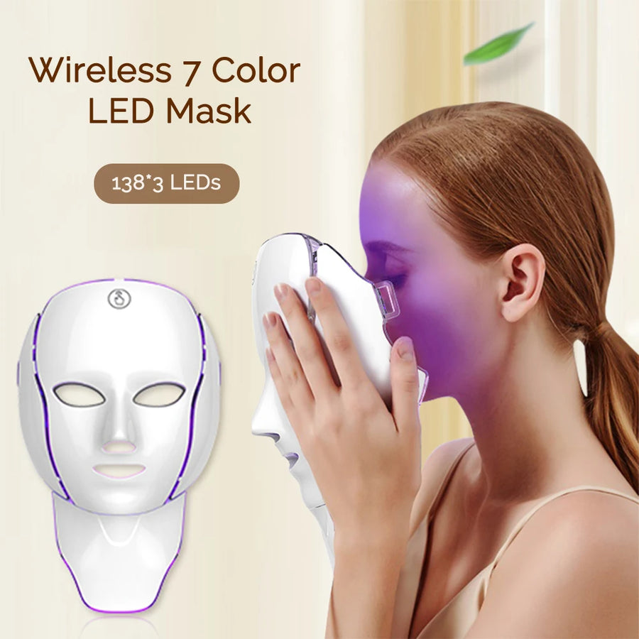 LED Facial & Neck Light Therapy Mask